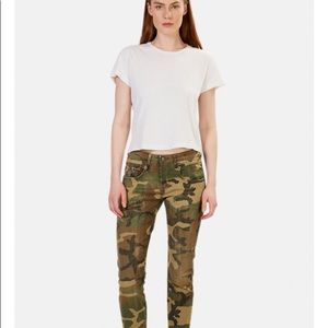Size 24 r13 NWT camo boyfriend jeans. Sold out
